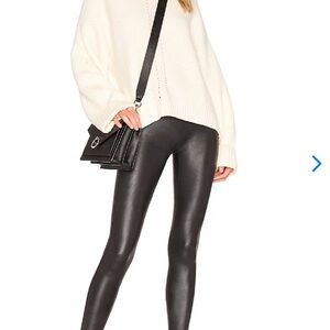 Spanx women’s faux leather leggings high waisted black size XS